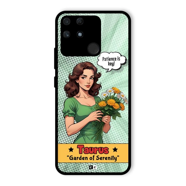 Peaceful Taurus Glass Back Case for Realme Narzo 50A