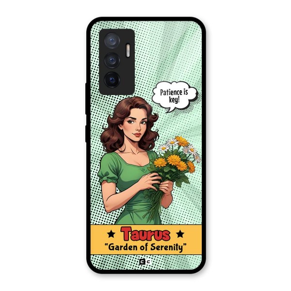 Peaceful Taurus Glass Back Case for Vivo V23e
