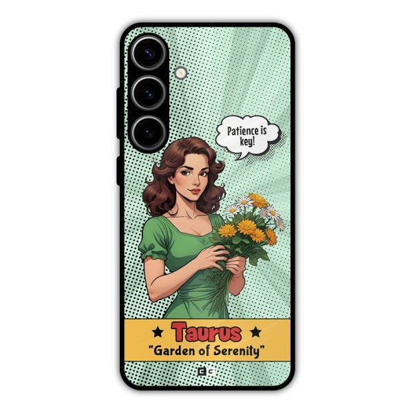 Peaceful Taurus Metal Back Case for Galaxy S24 Plus