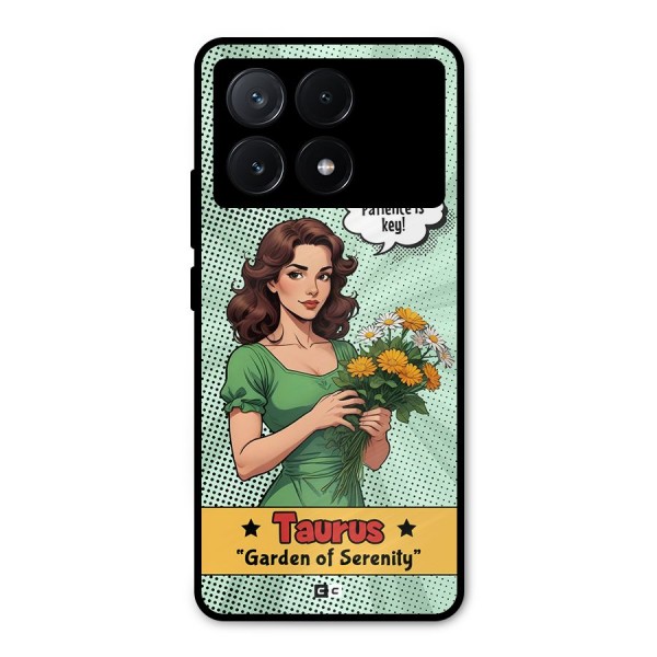 Peaceful Taurus Metal Back Case for Poco X6 Pro