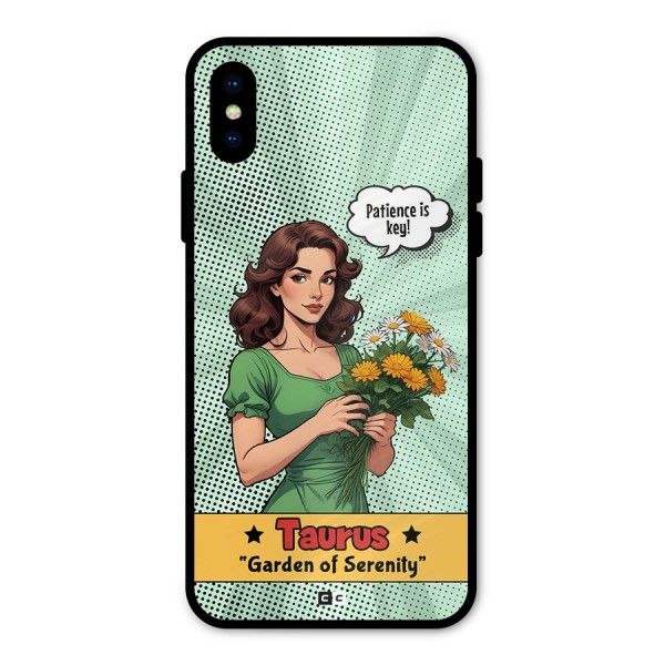 Peaceful Taurus Metal Back Case for iPhone XS