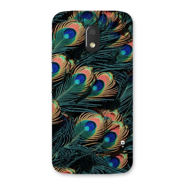 Peacock Feather Art Back Case for Moto E3 Power