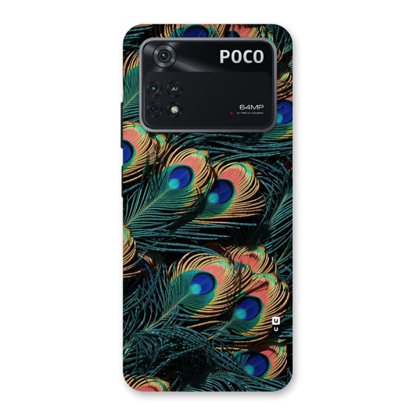 Peacock Feather Art Back Case for Poco M4 Pro 4G