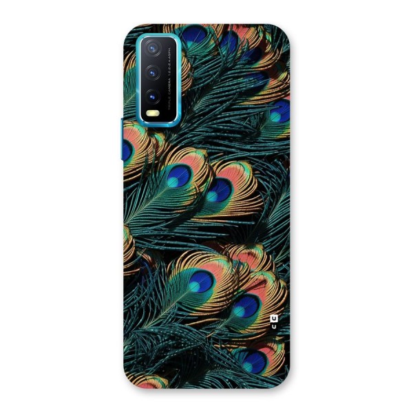 Peacock Feather Art Back Case for Vivo Y12s