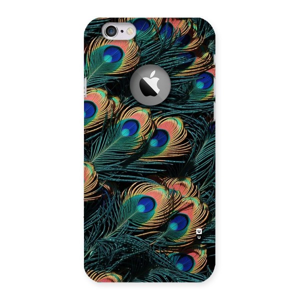 Peacock Feather Art Back Case for iPhone 6 Logo Cut