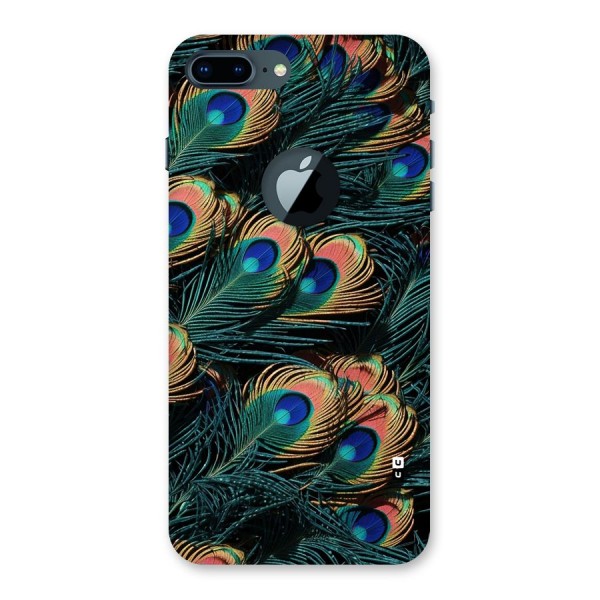Peacock Feather Art Back Case for iPhone 7 Plus Logo Cut