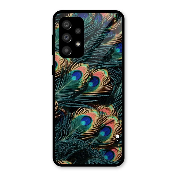 Peacock Feather Art Glass Back Case for Galaxy A32