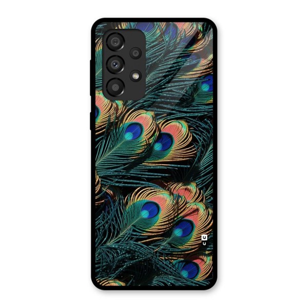 Peacock Feather Art Glass Back Case for Galaxy A33 5G