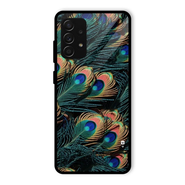Peacock Feather Art Glass Back Case for Galaxy A53 5G