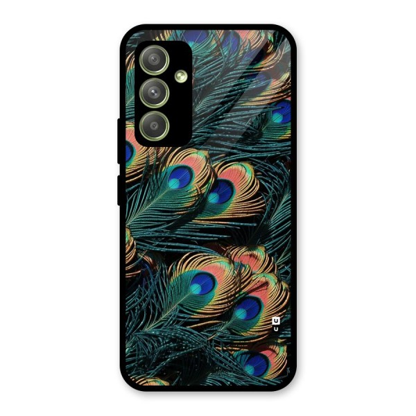 Peacock Feather Art Glass Back Case for Galaxy A54