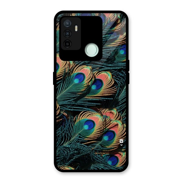 Peacock Feather Art Glass Back Case for Oppo A53