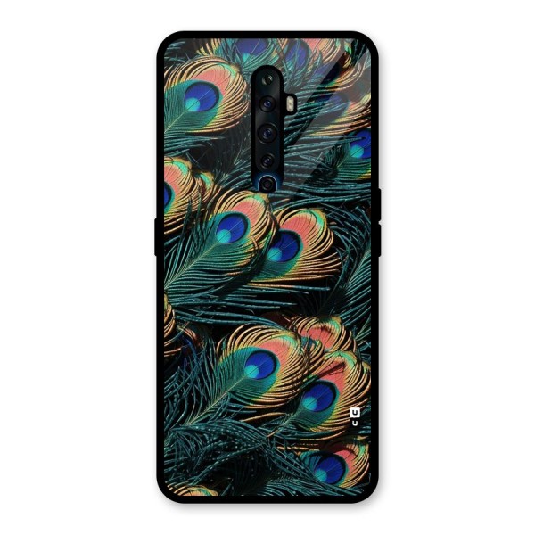 Peacock Feather Art Glass Back Case for Oppo Reno2 Z
