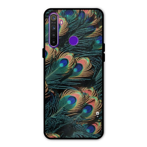 Peacock Feather Art Glass Back Case for Realme 5s