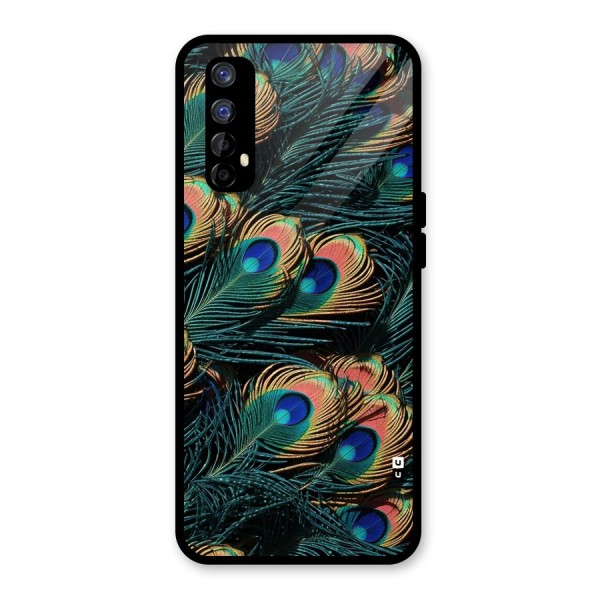 Peacock Feather Art Glass Back Case for Realme 7