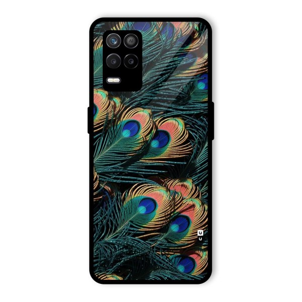 Peacock Feather Art Glass Back Case for Realme 9 5G