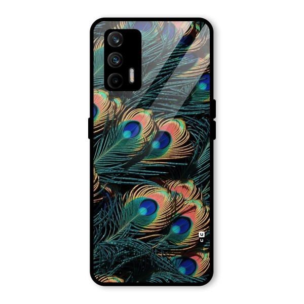 Peacock Feather Art Glass Back Case for Realme X7 Max