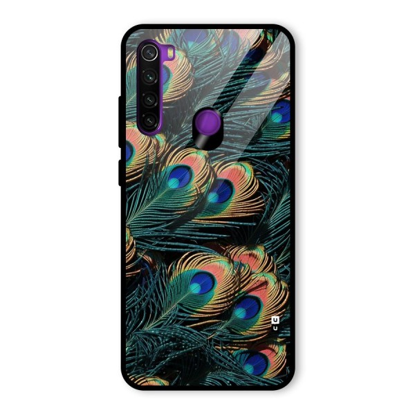 Peacock Feather Art Glass Back Case for Redmi Note 8