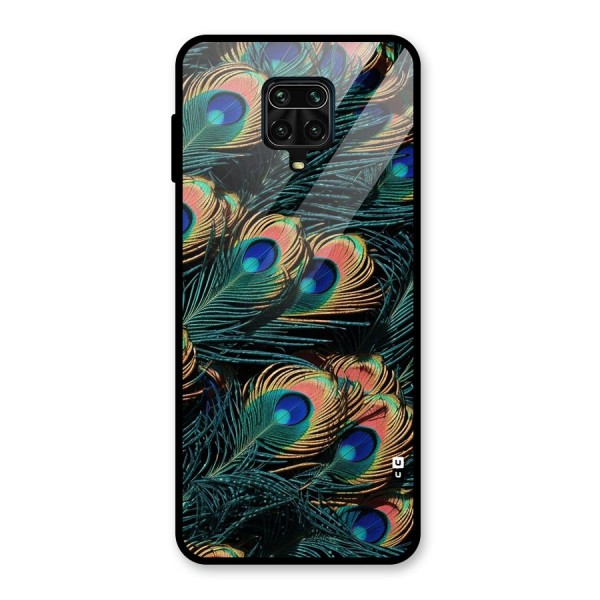 Peacock Feather Art Glass Back Case for Redmi Note 9 Pro Max