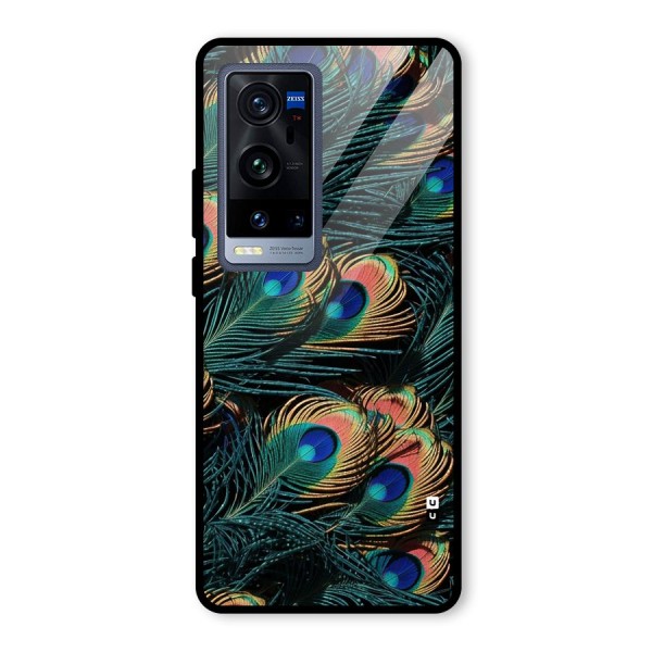 Peacock Feather Art Glass Back Case for Vivo X60 Pro Plus