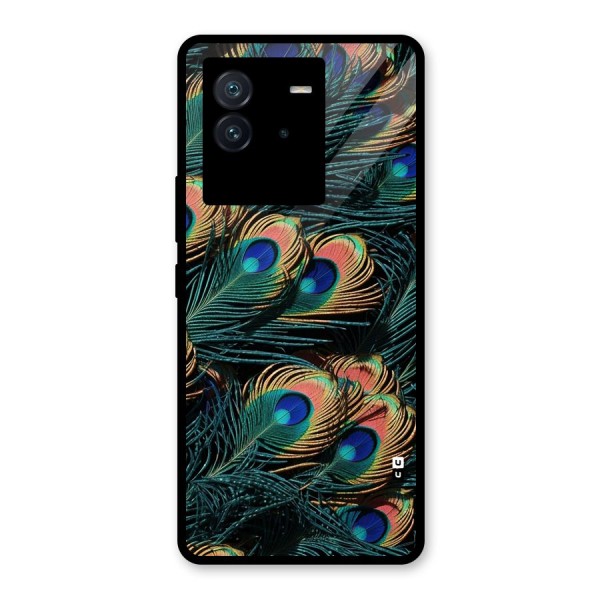 Peacock Feather Art Glass Back Case for Vivo iQOO Neo 6 5G