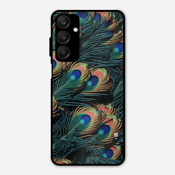 Peacock Feather Art Metal Back Case for Galaxy A25 5G