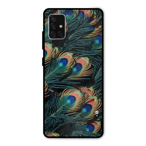 Peacock Feather Art Metal Back Case for Galaxy A51