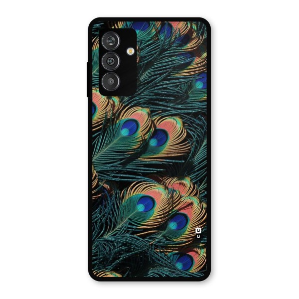Peacock Feather Art Metal Back Case for Galaxy F13