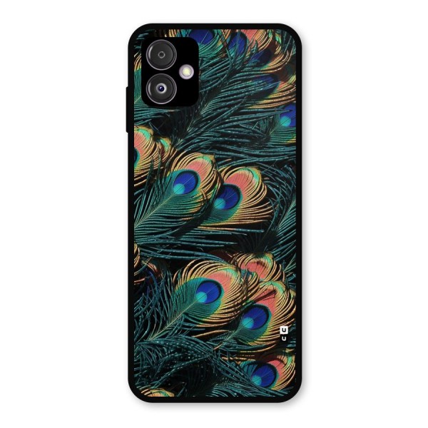 Peacock Feather Art Metal Back Case for Galaxy F14