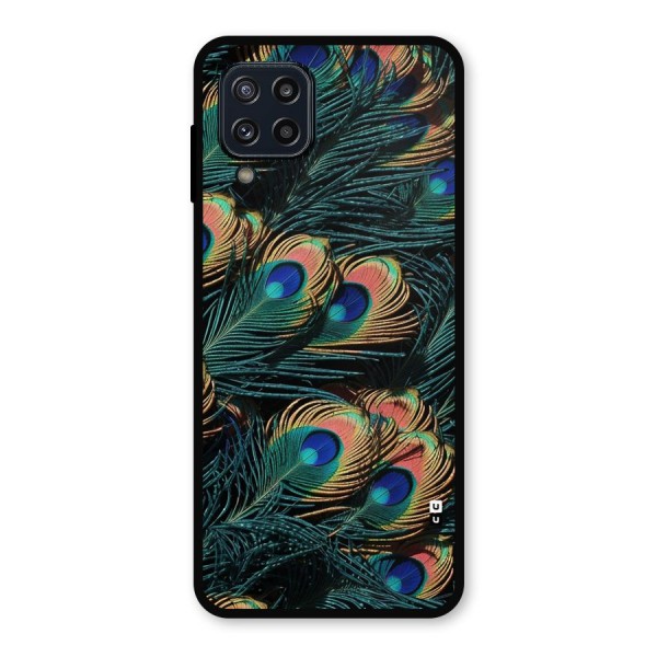 Peacock Feather Art Metal Back Case for Galaxy M32