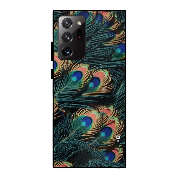 Peacock Feather Art Metal Back Case for Galaxy Note 20 Ultra