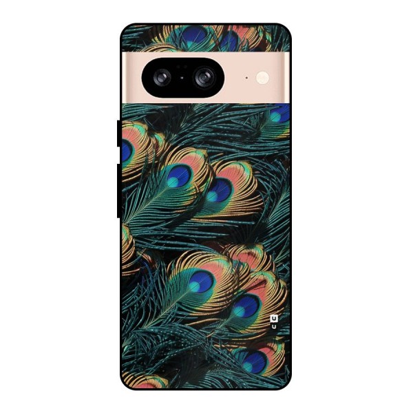 Peacock Feather Art Metal Back Case for Google Pixel 8