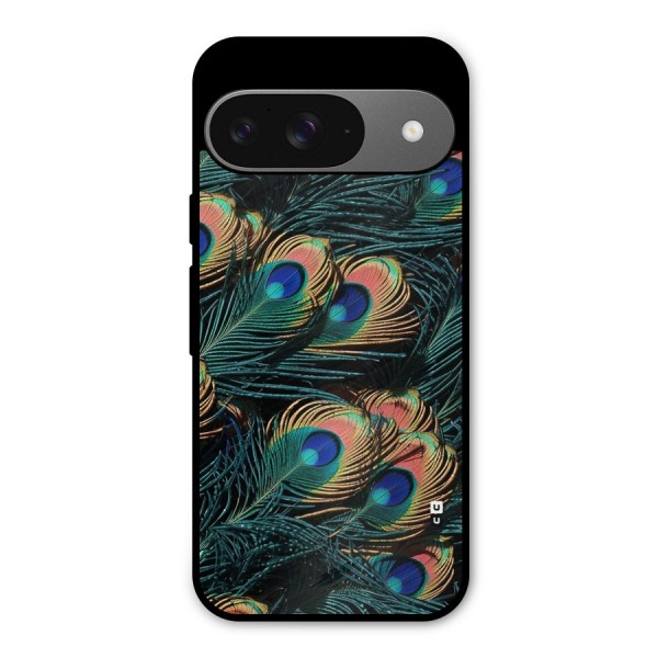 Peacock Feather Art Metal Back Case for Google Pixel 9