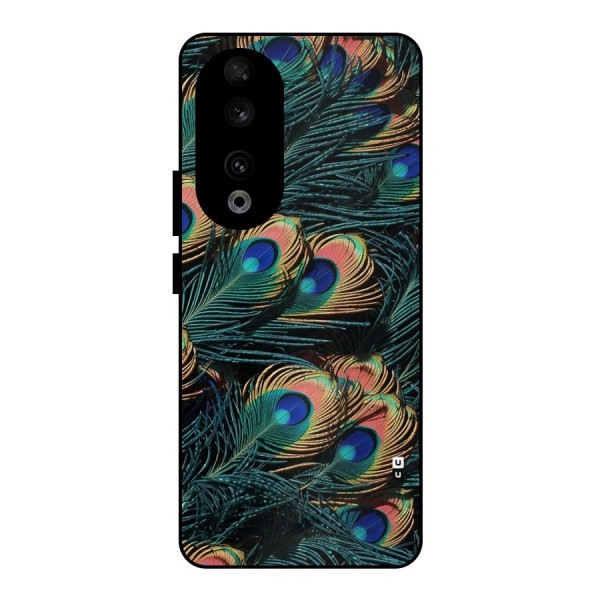 Peacock Feather Art Metal Back Case for Honor 90