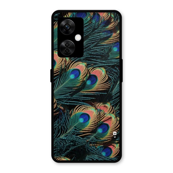 Peacock Feather Art Metal Back Case for OnePlus Nord CE 3 Lite