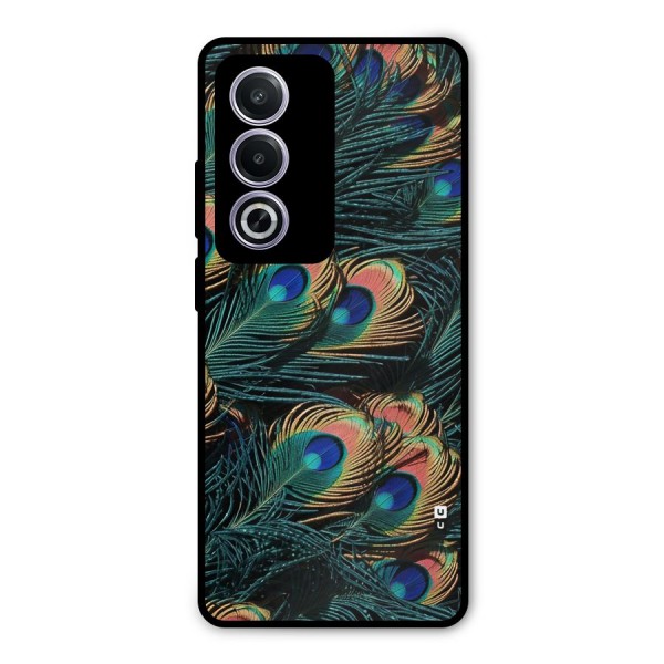 Peacock Feather Art Metal Back Case for Oppo A3 Pro