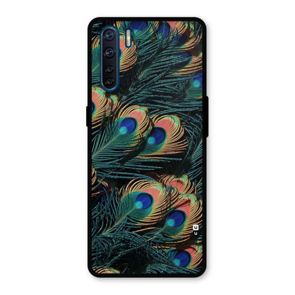 Peacock Feather Art Metal Back Case for Oppo F15