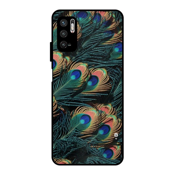 Peacock Feather Art Metal Back Case for Poco M3 Pro 5G