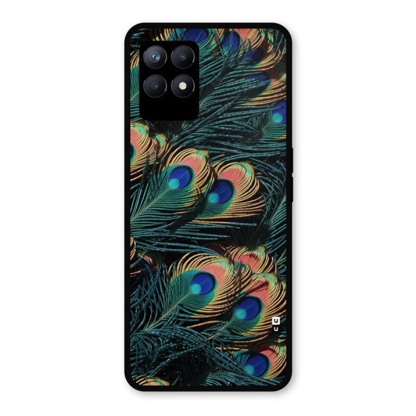 Peacock Feather Art Metal Back Case for Realme 8i