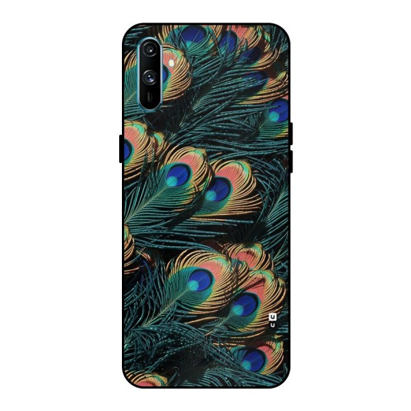 Peacock Feather Art Metal Back Case for Realme C3