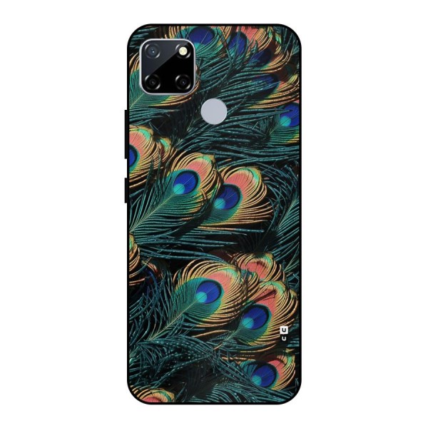 Peacock Feather Art Metal Back Case for Realme Narzo 30A