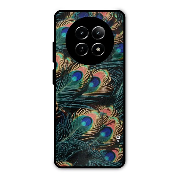 Peacock Feather Art Metal Back Case for Realme Narzo 70x 5G