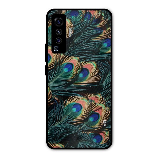 Peacock Feather Art Metal Back Case for Vivo X50