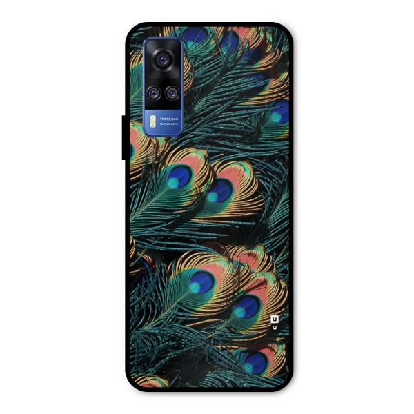 Peacock Feather Art Metal Back Case for Vivo Y31