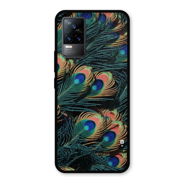 Peacock Feather Art Metal Back Case for Vivo Y73