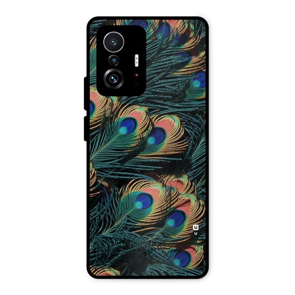 Peacock Feather Art Metal Back Case for Xiaomi 11T Pro