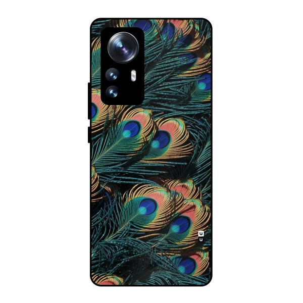 Peacock Feather Art Metal Back Case for Xiaomi 12 Pro