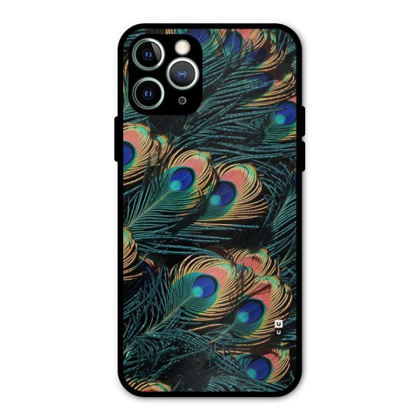 Peacock Feather Art Metal Back Case for iPhone 11 Pro Max