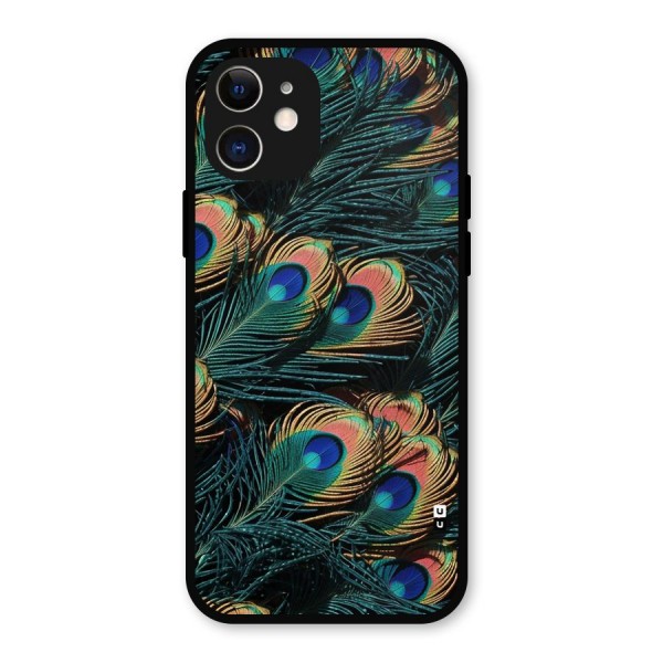 Peacock Feather Art Metal Back Case for iPhone 12