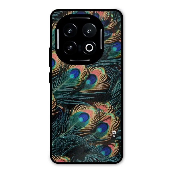 Peacock Feather Art Metal Back Case for iQOO 13