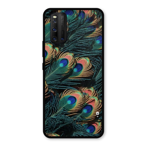 Peacock Feather Art Metal Back Case for iQOO 3